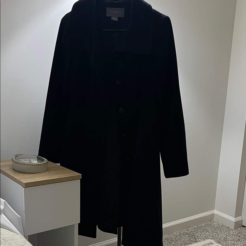 Ann Taylor Classic Black Trench Coat